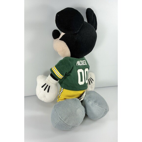 Disney NFL 16" Mickey Mouse Green Bay Packers Football Jersey Collectible Plush - Picture 9 of 11